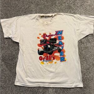 Vintage Racing Shirt 90s Y2K Crewneck Shirt‎ XXL White Made USA  *